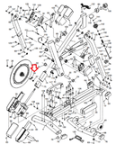 NordicTrack Stationary Bike Tensioner Screw with Nut 407731 - hydrafitnessparts