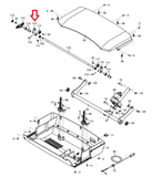 NordicTrack Treadmill Cushion Rod Bracket 366849 - fitnesspartsrepair