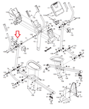 NoridcTrack FreeMotion HealthRider Elliptical Left Outer Arm Joint Cap 243853 - fitnesspartsrepair