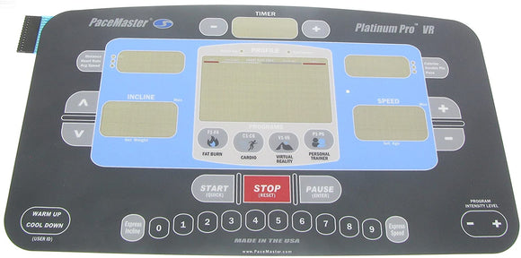 Pacemaster Pacemaster Platinum Pro VR-R9 Console Overlay (membrane) - fitnesspartsrepair