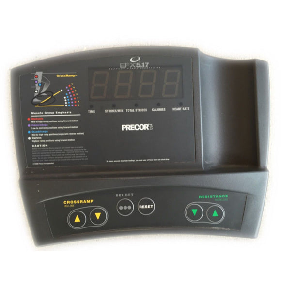 Precor 5.17 EFX5.17 Elliptical Display Console Panel 43297-102 38518-101 - fitnesspartsrepair