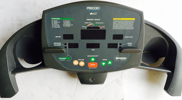 Precor 9.27 treadmill Upper Display Panel Console Circuit Board + Membrane - fitnesspartsrepair