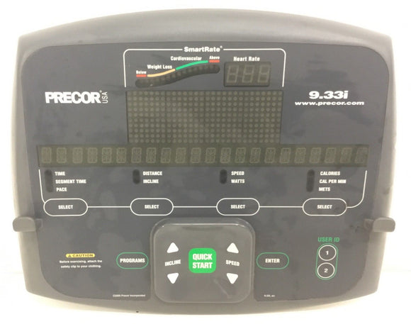 Precor 9.3x - 9.33i Stone Gray (AJLY) Treadmill Display Console Panel 48626-101 - fitnesspartsrepair