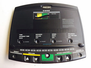 Precor C956 956 Treadmill Display Console Panel Overlay + Electronic Board - fitnesspartsrepair