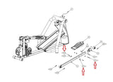 Precor EFX 546i HR C546i (00X8) Elliptical Screw Washer w/Nut PPP00000TCNN031050 - fitnesspartsrepair