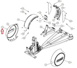 Precor EFX 821 EFX10 Elliptical Pacific Blue Left Side Cover Assembly 39731-103 - fitnesspartsrepair