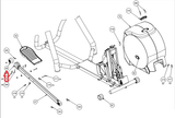 Precor Elliptical Black Stairarm Wheel Assembly PPP000000050588102 - fitnesspartsrepair