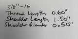 Precor Elliptical Ramp Shoulder Bolt 0.60" 1.50" 0.50" 3/8" -16 - fitnesspartsrepair