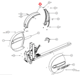 Precor Elliptical Rear Center Top Cover 44480-103 - hydrafitnessparts