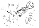 Precor Elliptical Right Hand Silver Gray Pivot Inner Cover 39747-103 & 39747-107 - hydrafitnessparts