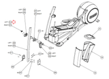 Precor Elliptical Silver Gray Left Pivot Axle Cover 39834-101 & 39834-105 - hydrafitnessparts