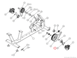 Precor Recumbent Bike Right Crank Arm with Foot Pedal 300525-102 & 300527-110 - hydrafitnessparts