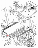 Proform Lifestyler EXPANSE ERS 10.0 PT Treadmill Rear Back Idler Roller 115059 - fitnesspartsrepair