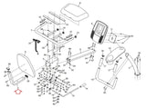 Proform NordicTrack HealthRider Upright Bike Backrest Frame 317936 - hydrafitnessparts