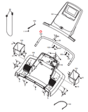 Proform NordicTrack Reebok A2350 605 690T R 7.90 Treadmill Console Frame 293977 - hydrafitnessparts