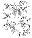 Proform NordicTrack Reebok Lifestyler Elliptical Right Pedal Arm 244074 - hydrafitnessparts