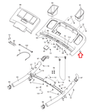 Proform Reebok (Icon) Treadmill Console Housing Base Cover 257561-11 or 257561 - fitnesspartsrepair