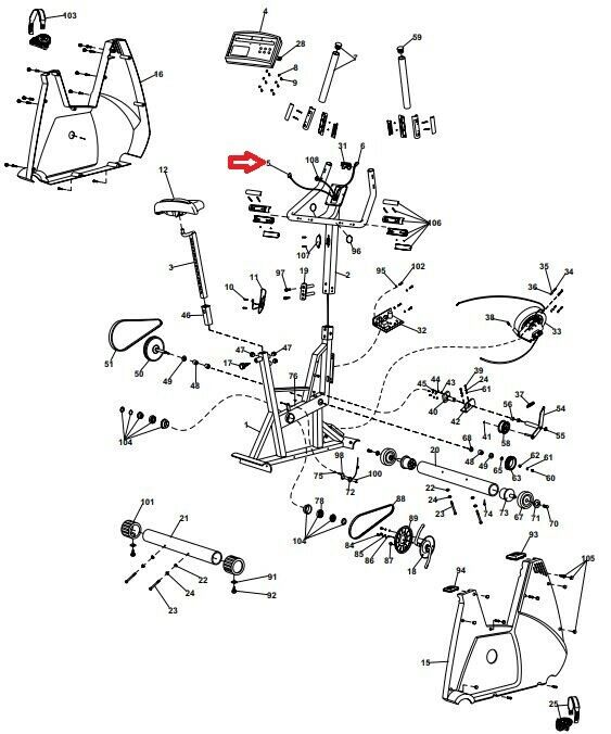 Schwinn 910i Elite Upright Bike Computer Cable Wire Harness 98514 hydrafitnessparts