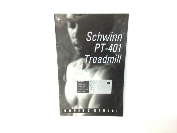 Schwinn PT401-Personal Trainer Treadmill Owner Manual PT401-OM - hydrafitnessparts