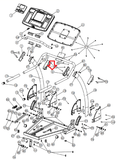 Smooth Fitness 5.25 Version 1 Treadmill Right Handlebar Inner Cover 5.25-09 - hydrafitnessparts