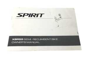 Spirit Fitness XBR55 (SN – 551112) Recumbent Bike Owner's Manual Book - hydrafitnessparts