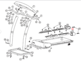 SportCraft TX4.9 Treadmill Left Rear Roller End Cap 04041BFH01 - hydrafitnessparts
