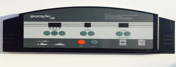 SportsArt 1200 Treadmill 1200N Console Upper Display Electronics Overlay & Board - fitnesspartsrepair