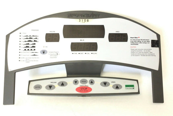 Sportsart 3108HR 3108 Treadmill Display Console Panel MFR-0016309 or 131-991-010 - hydrafitnessparts