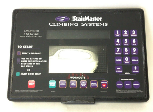 Stairmaster 4600CL Stepper Display Console 8 Pin Square Connector SM44E18 - hydrafitnessparts