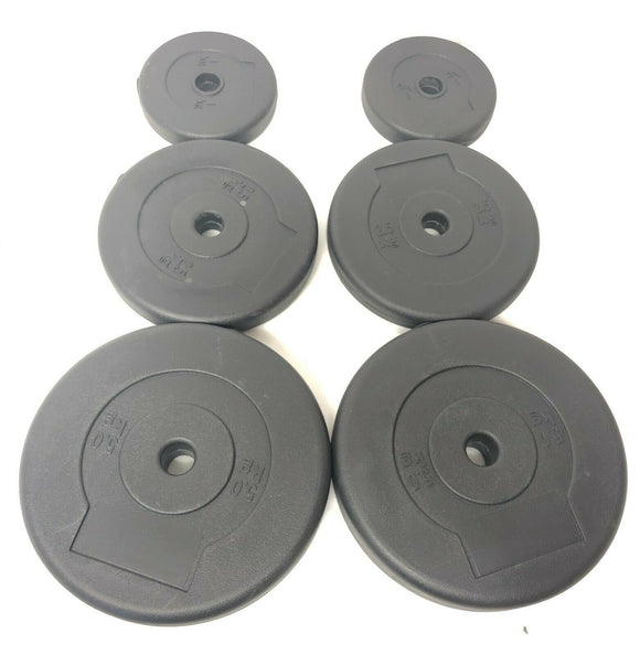 Standard Non Olympic Dumbell & Barbell Plate Weight Set 1kg 2.5kg 5kg 2 Pcs Each - fitnesspartsrepair