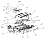 Star Trac E-TCi 9-9121-MUNBPO Treadmill Left Back TC Shroud Cover 717-0227-30 - hydrafitnessparts