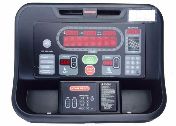 Star Trac Treadmill Display Console Overlay + Upper Circuit Board 740-6001a W Tv - fitnesspartsrepair