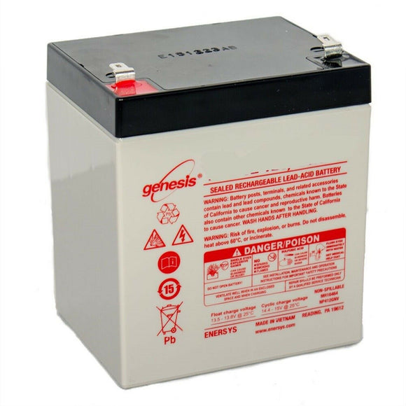 Technogym Sychro Excite 700 DA593Y Elliptical Lead Acid Battery NP412GNV 1800105 - fitnesspartsrepair