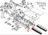 True Fitness CS800 Treadmill Left & Right Rear Roller Cover MFR-P-2525R 9CT0045 - hydrafitnessparts