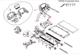 True Fitness PS100 LC1100 PS300 PS900 Treadmill Right Motor Cover Cap 9RT0140 - hydrafitnessparts