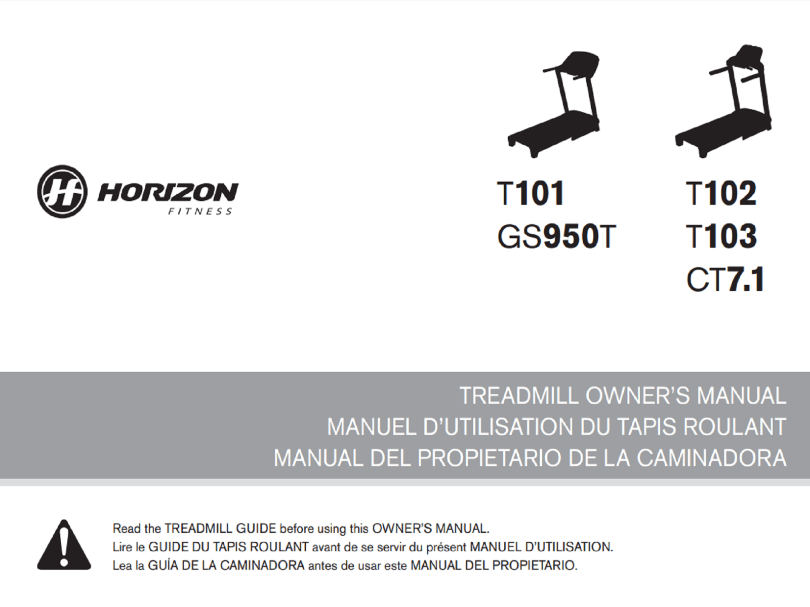 Horizon t101 2024 manual