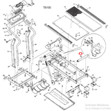 Vision Fitness T8100 T7200 TM10 Treadmill Rear Idler Roller 009808-Z - hydrafitnessparts