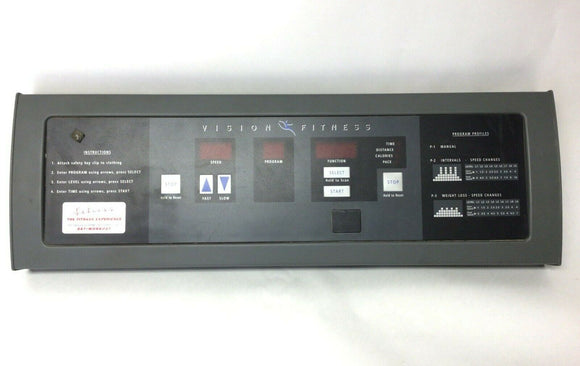 Vision Fitness T8100 Treadmill Display Console Panel 026283-Z01 - fitnesspartsrepair