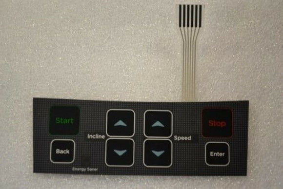 Vision Fitness Treadmill Display Console Keypad Overlay 1000220024 - fitnesspartsrepair