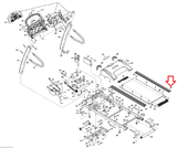 Vision Fitness Treadmill Platform Side Rail 001617-C - hydrafitnessparts