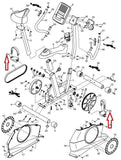 Weslo Proform Gold's Gym Upright Stationary Bike Pedal Set 1/2" Spindle Pedals - fitnesspartsrepair