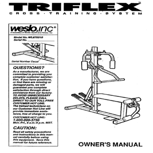 Weslo - WL870310 - WL870311 Strength System Owner Manual 106369 - hydrafitnessparts