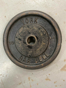 York 10LB Standard Weight Plate for Home Gym - hydrafitnessparts